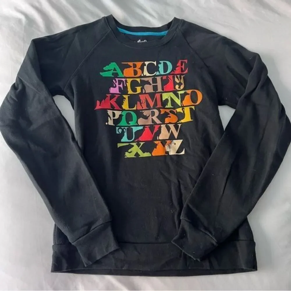 Threadless Alphabet Zoo Animals "Now I Know My XYZ" Sweatshirt - Picture 1 of 11